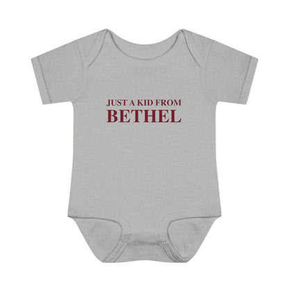 Just a kid from Bethel Infant Baby Rib Bodysuit