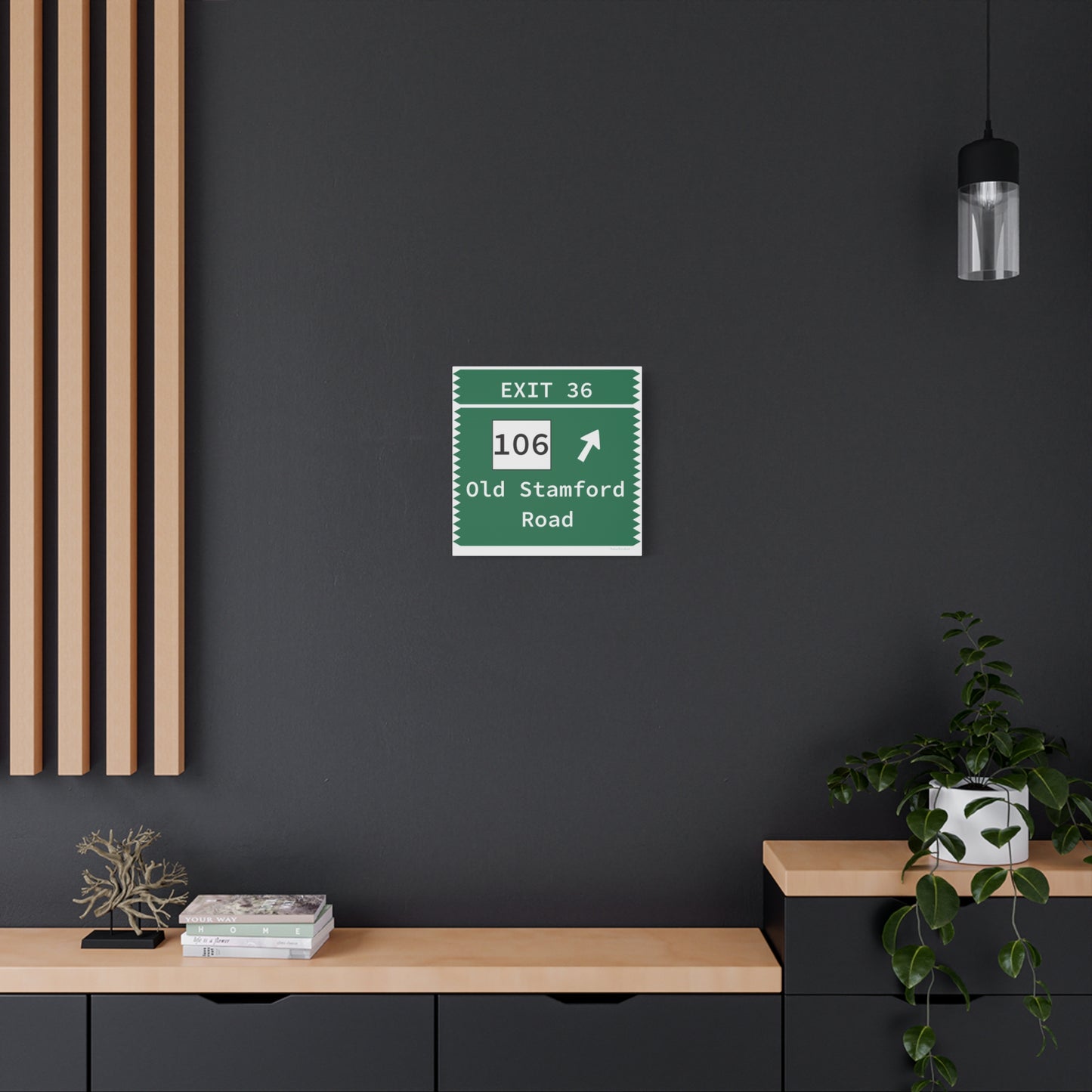 Vintage Merritt Parkway Exit 36 Sign Matte Canvas, Stretched, 1.25"