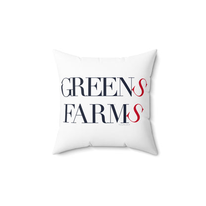 41 Tilt Greens Farms Spun Polyester Square Pillow