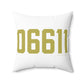 06611 Trumbull Connecticut Zip Code Spun Polyester Square Pillow