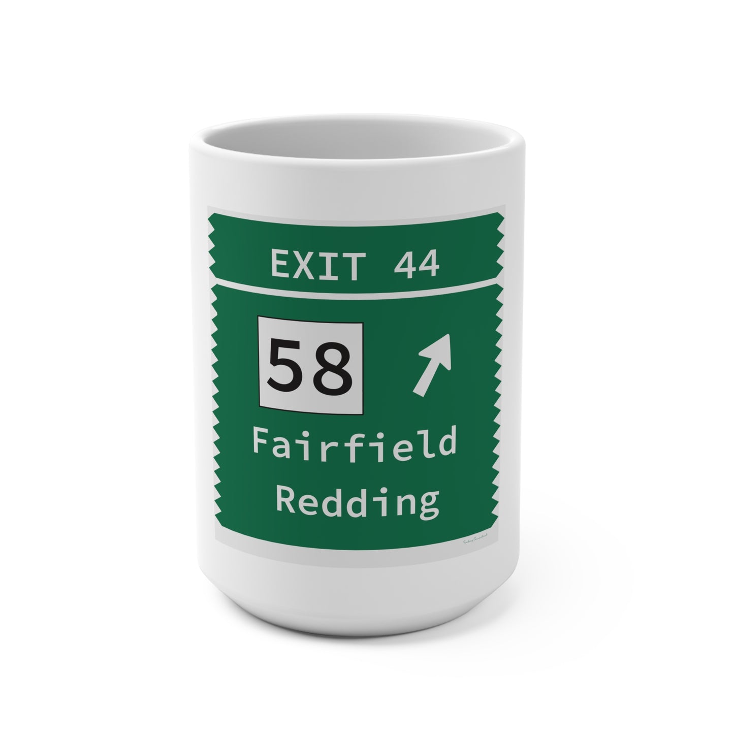 Vintage Merritt Parkway Exit 44 Sign Mug 15oz