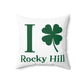 I Clover Rocky Hill Spun Polyester Square Pillow