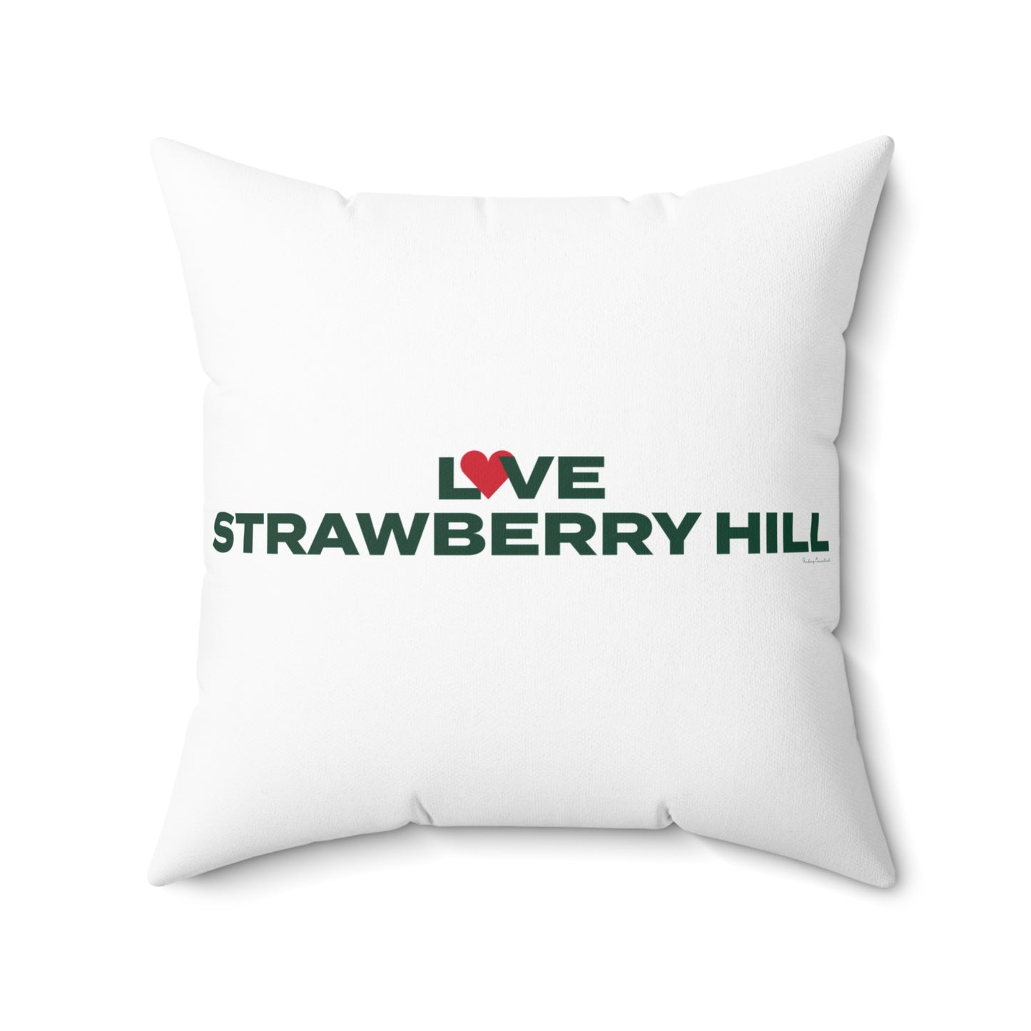 Love Strawberry Hill Spun Polyester Square Pillow