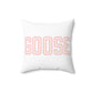 Goose Zip Code Peach & Pink Spun Polyester Square Pillow