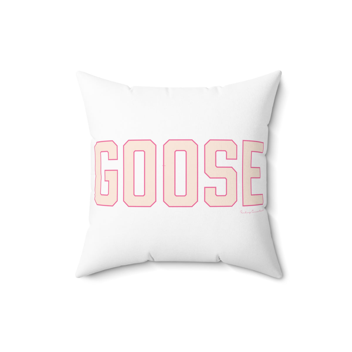 Goose Zip Code Peach & Pink Spun Polyester Square Pillow