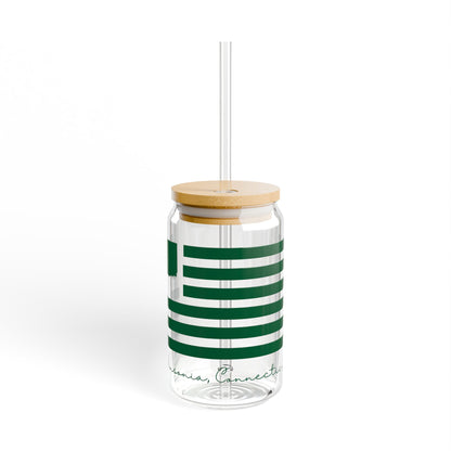 Ansonia Connecticut St. Patrick’s Day Flag Sipper Glass, 16oz