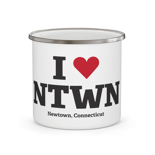 I Heart NTWN Enamel Camping Mug