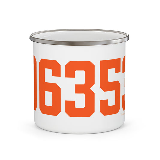 06353 Montville Connecticut Zip Code Enamel Camping Mug