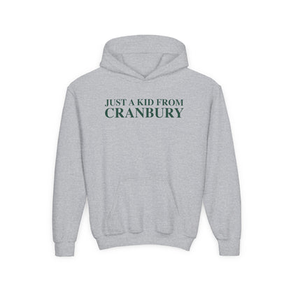 Just a kid from Cranbury Youth Heavy Blend Hooded Sweatshirt