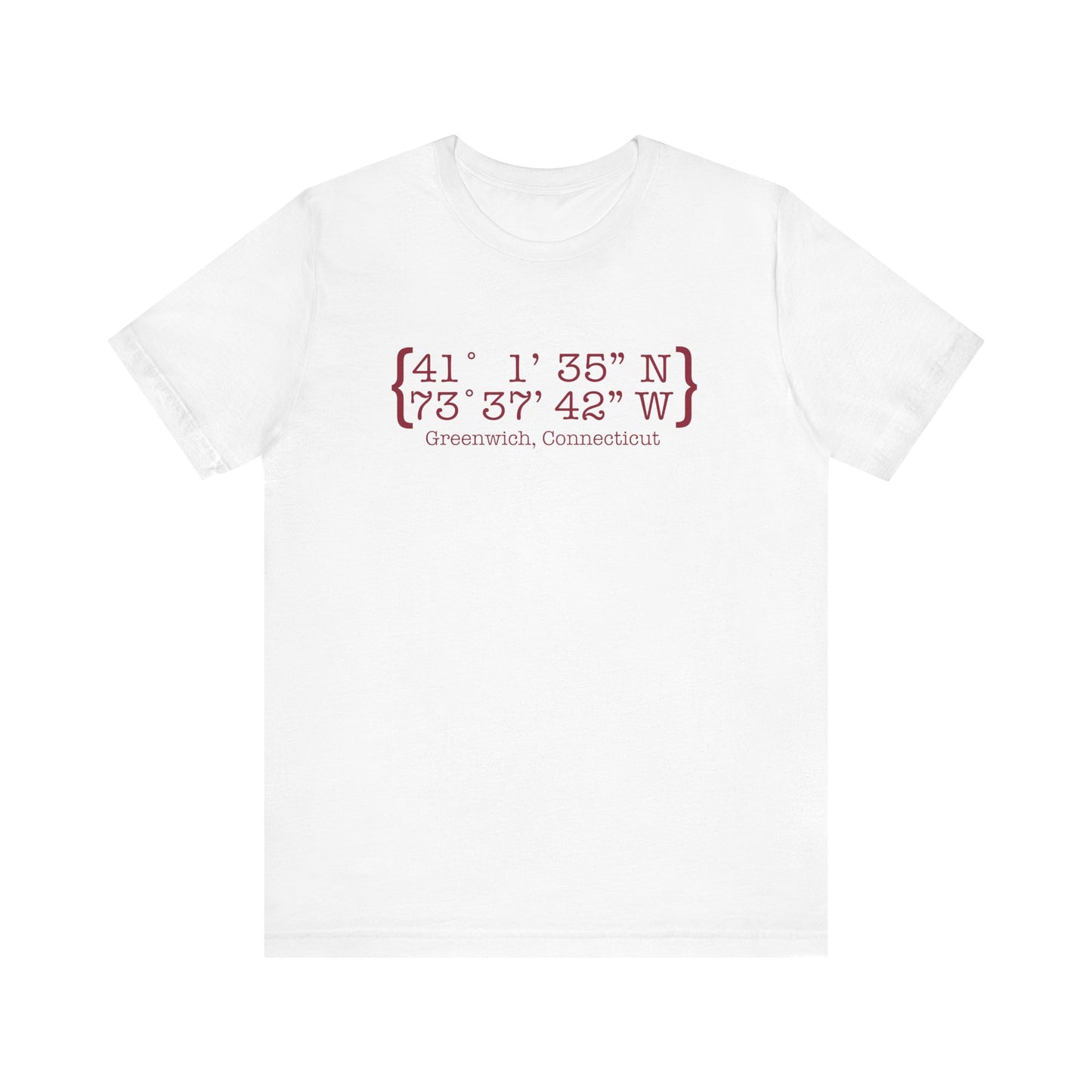 Greenwich Coordinates Unisex Jersey Short Sleeve T-Shirt