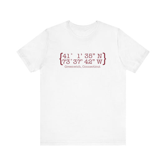 Greenwich Coordinates Unisex Jersey Short Sleeve T-Shirt