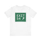 Vintage Exit 54  Merritt Parkway Sign Unisex Jersey Short Sleeve T-Shirt