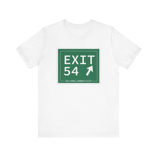 Vintage Exit 54  Merritt Parkway Sign Unisex Jersey Short Sleeve T-Shirt