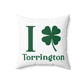 I Clover Torrington Spun Polyester Square Pillow