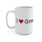 I Heart Greenfield Hill. Mug 15oz