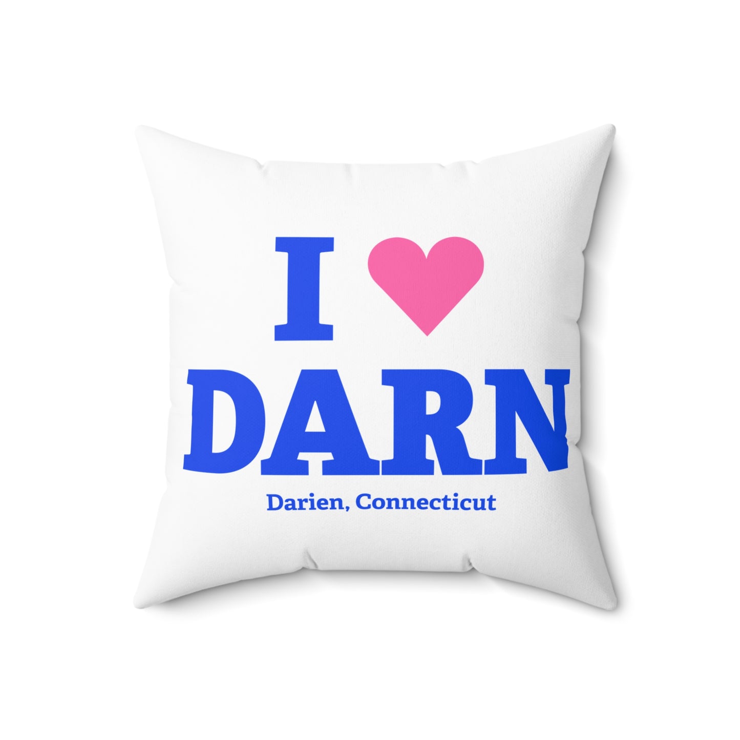 I Heart DARN Spun Polyester Square Pillow