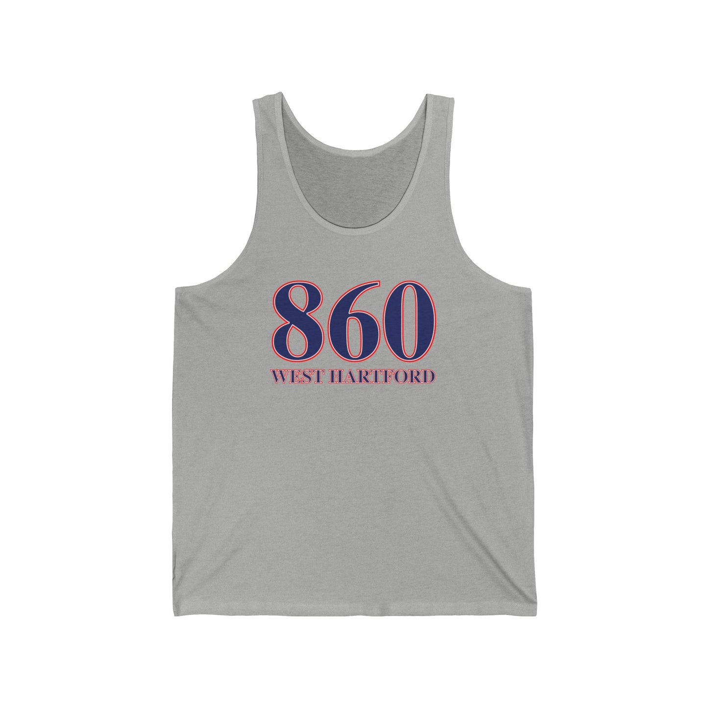 860 West Hartford Red White & Blue Unisex Jersey Tank Top