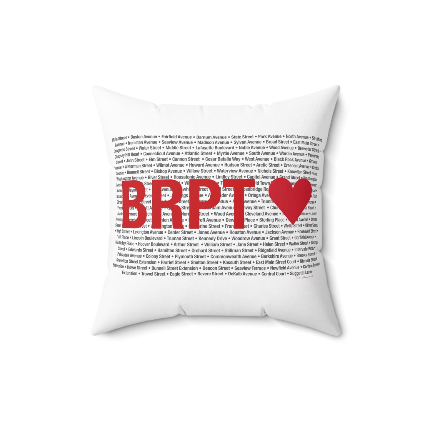 Bridgeport Love Spun Polyester Square Pillow