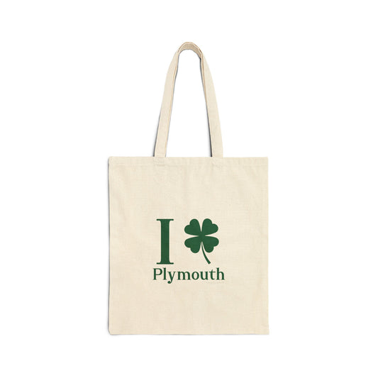 I Clover Plymouth Cotton Canvas Tote Bag