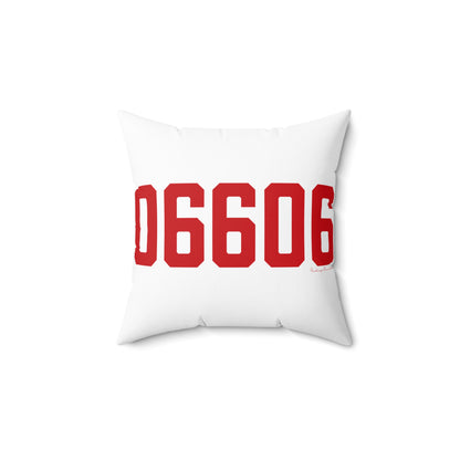 06606 Bridgeport Connecticut Zip Code Spun Polyester Square Pillow