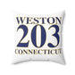 Weston 203 Connecticut  Spun Polyester Square Pillow