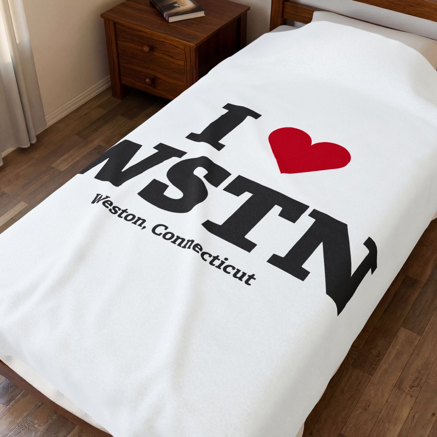 I Heart WSTN Velveteen Plush Blanket