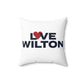 Love Wilton Spun Polyester Square Pillow