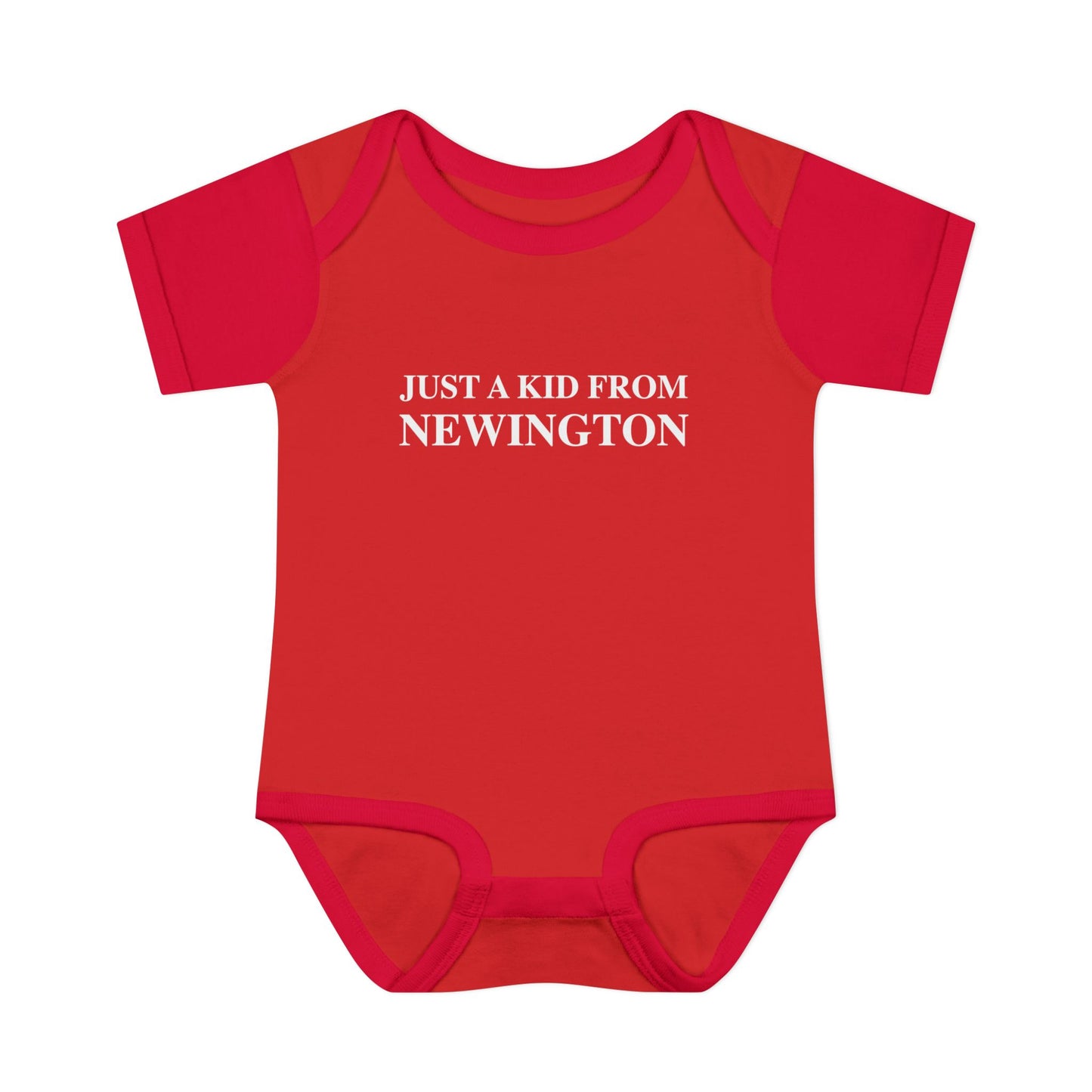 Just a kid from Newington Infant Baby Rib Bodysuit