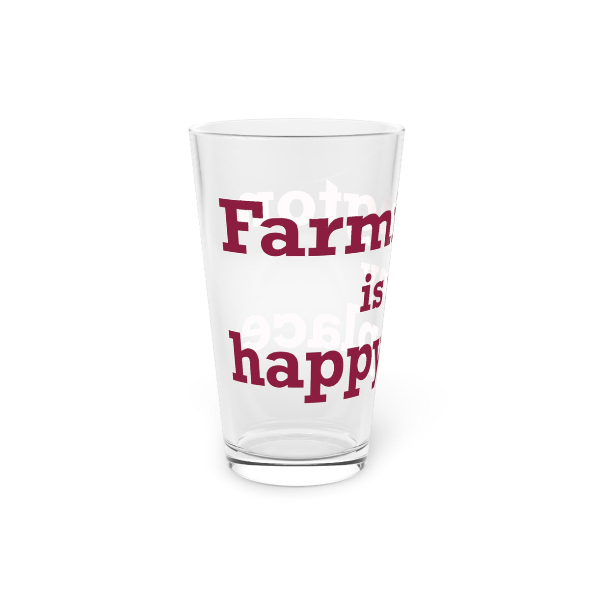 Farmington is My Happy Place Pint Glass, 16oz
