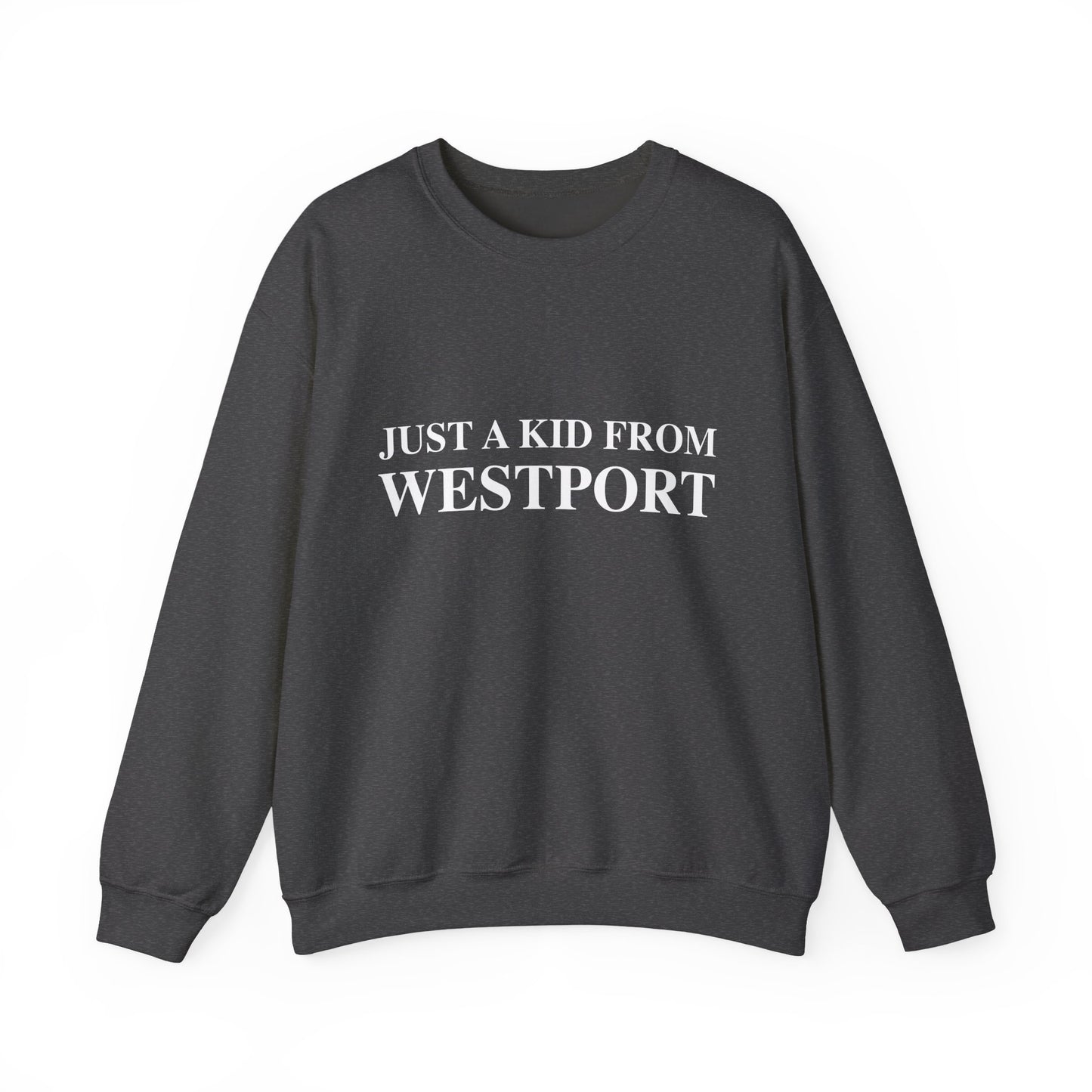 Just a kid from Westport Unisex Heavy Blend™ Crewneck Sweatshirt