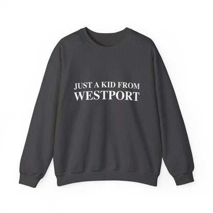 Just a kid from Westport Unisex Heavy Blend™ Crewneck Sweatshirt