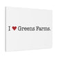 I Heart Greens Farms. Matte Canvas, Stretched, 1.25"