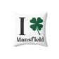 I Clover Mansfield Spun Polyester Square Pillow