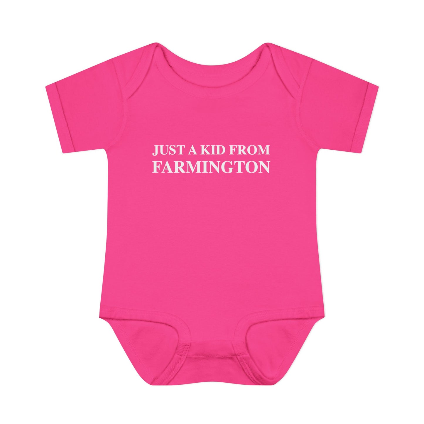 Just a kid from Farmington Infant Baby Rib Bodysuit