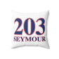203 Seymour Red White & Blue Spun Polyester Square Pillow
