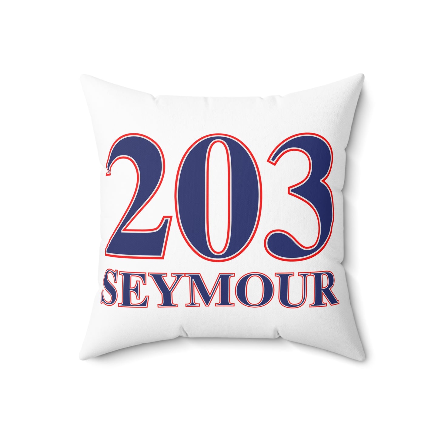 203 Seymour Red White & Blue Spun Polyester Square Pillow