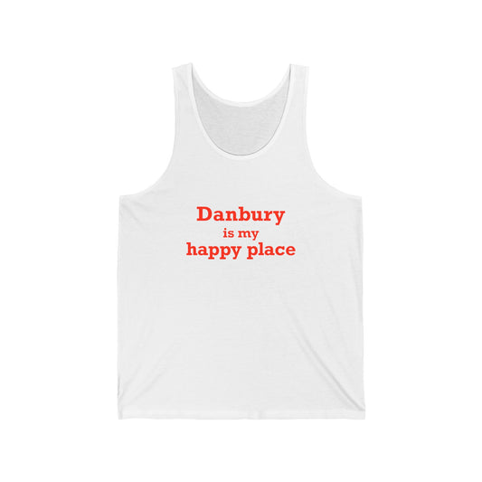 Danbury Is My Happy Place Unisex Jersey Tank Top