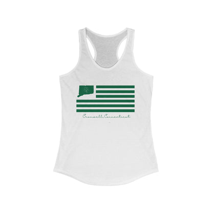 Cromwell Connecticut St. Patrick’s Day Flag Women's Ideal Racerback Tank Top