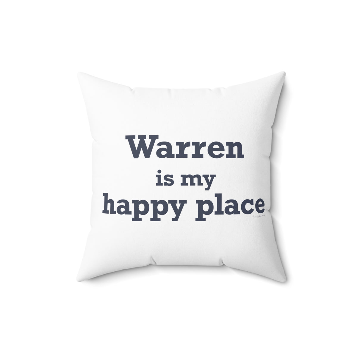 Warren is My Happy Place Polyester Square Pillow