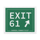 Vintage Exit 61 WCP Sign Matte Canvas, Stretched, 1.25"