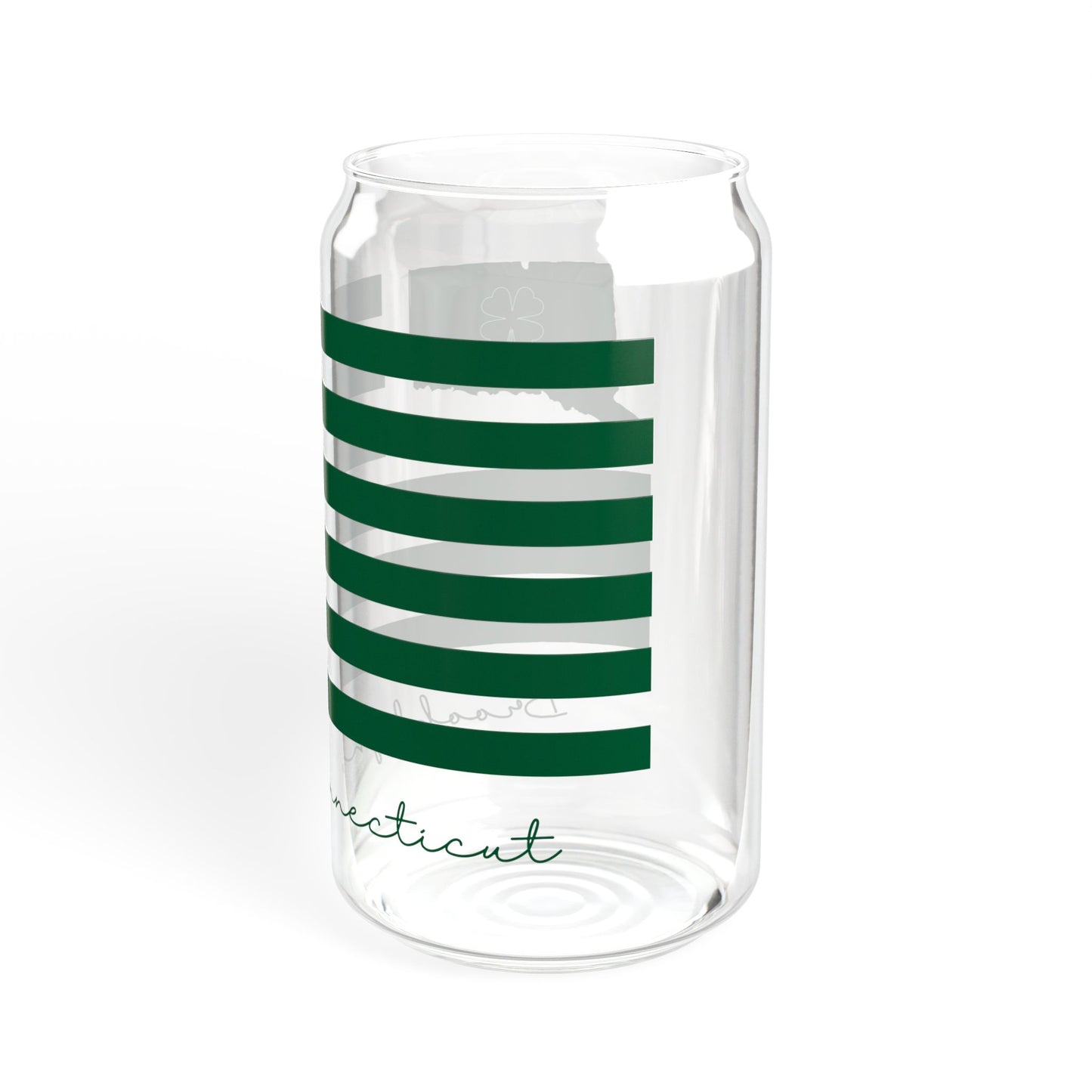 Brooklyn Connecticut St. Patrick’s Day Flag Sipper Glass, 16oz