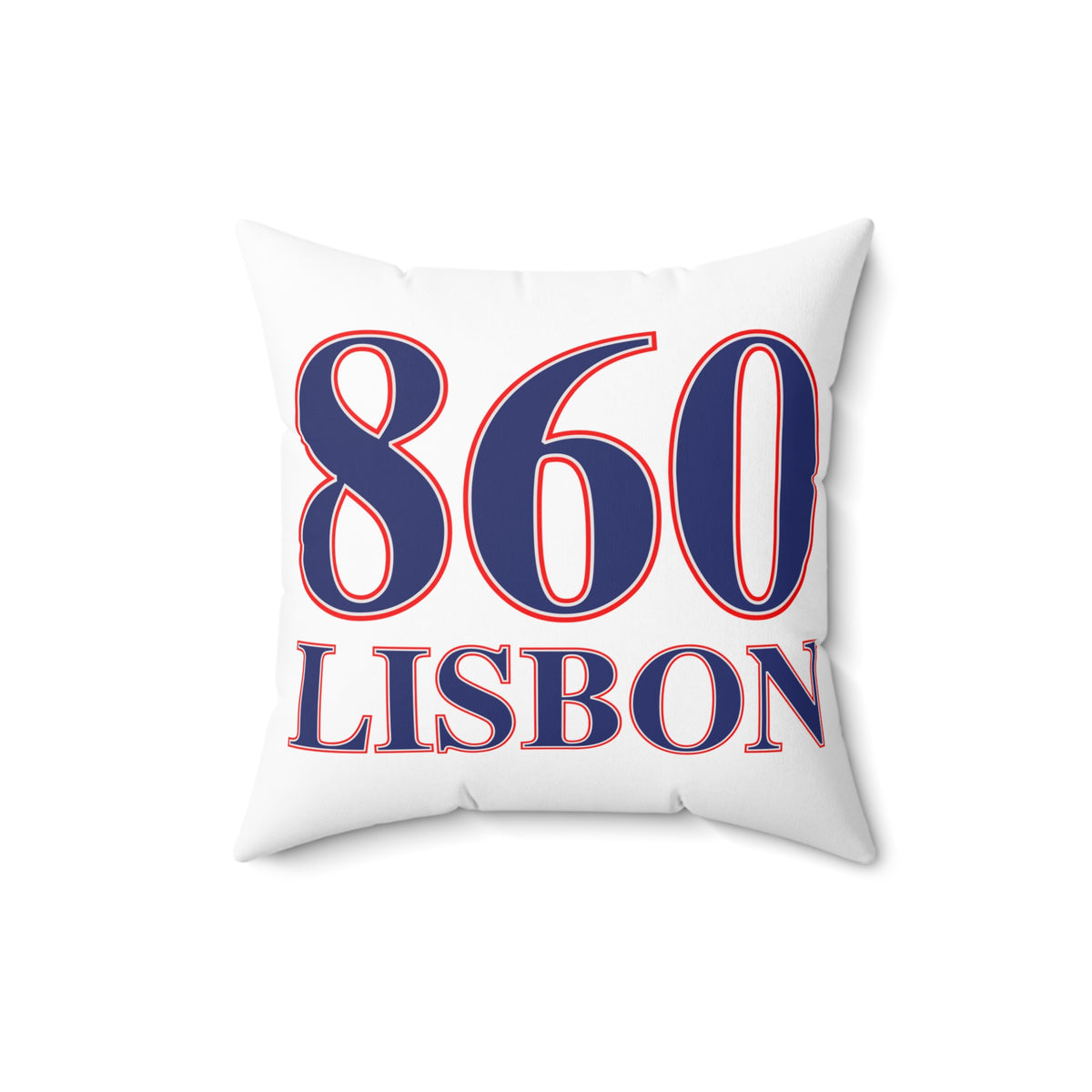 860 Lisbon Red, White & Blue Spun Polyester Square Pillow