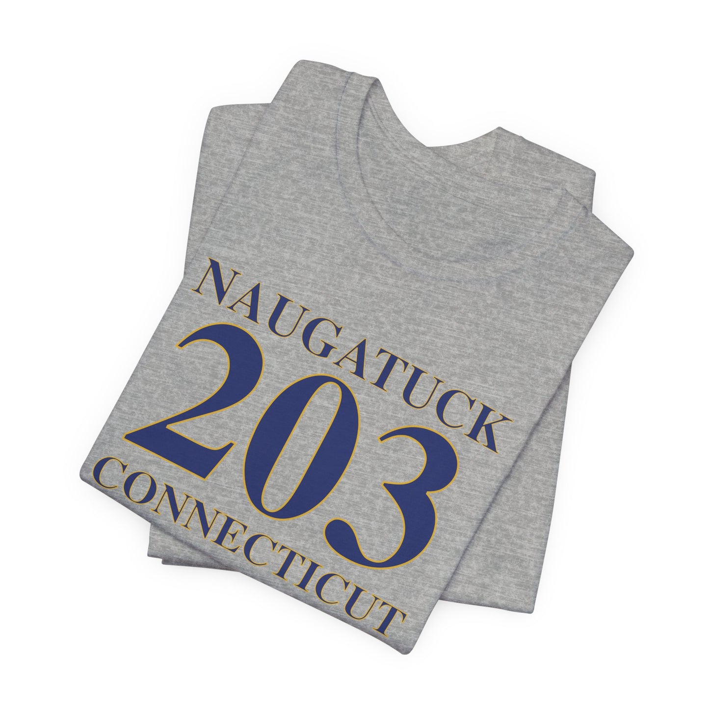 Naugatuck 203 Connecticut Unisex Jersey Short Sleeve Tee