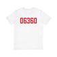 06360 Norwich Connecticut Zip Code Unisex Jersey Short Sleeve T-Shirt