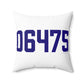 06475 Old Saybrook Connecticut Zip Code Spun Polyester Square Pillow