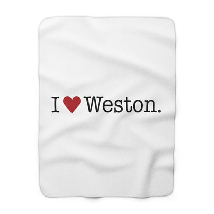 I Heart Weston. Sherpa Fleece Blanket