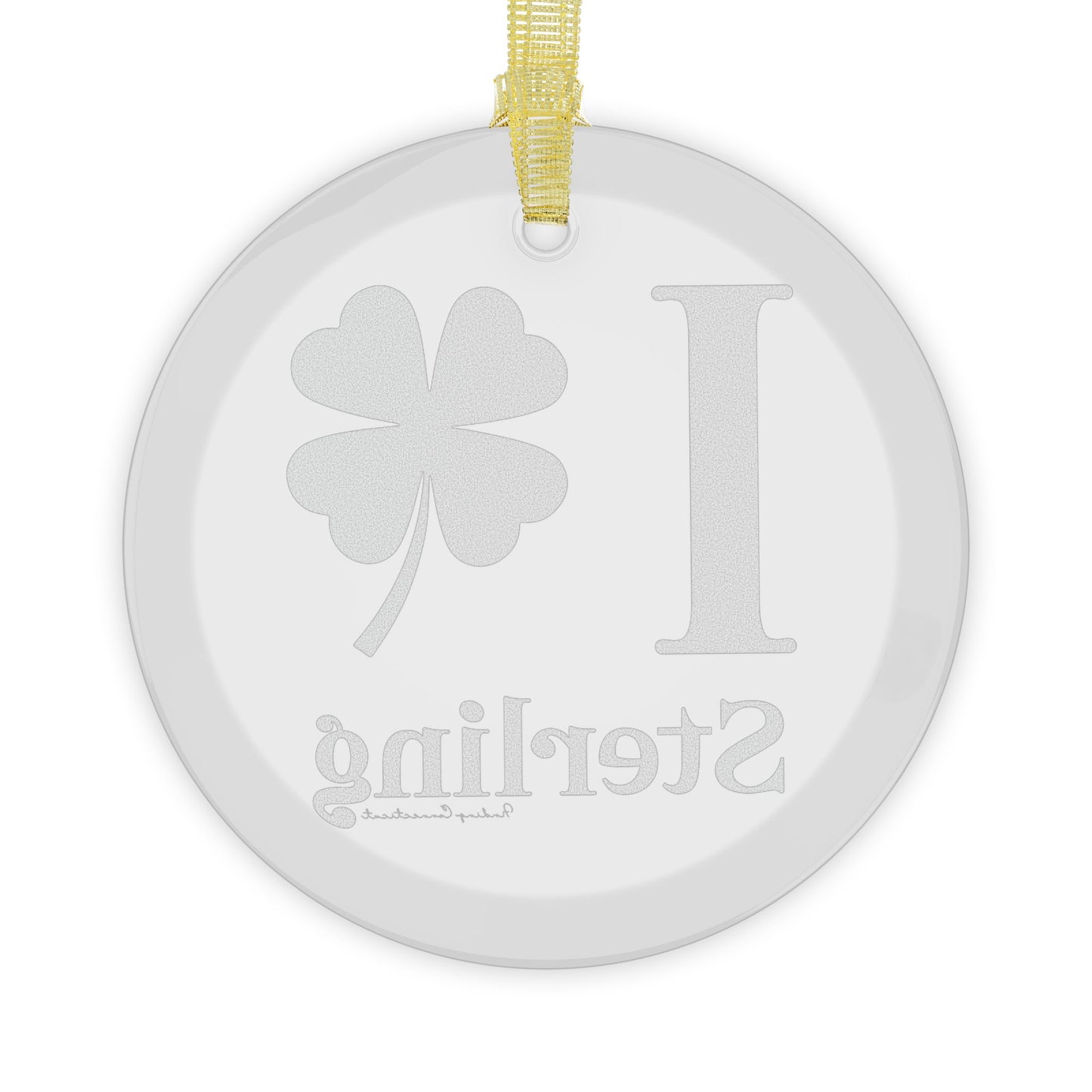 I Clover Sterling Glass Ornaments