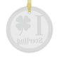 I Clover Sterling Glass Ornaments