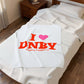 I Heart DNBY Velveteen Plush Blanket
