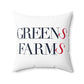 41 Tilt Greens Farms Spun Polyester Square Pillow